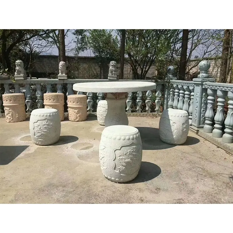 Garten dekoration Kunststoff runder Tisch und Sitzform für Beton