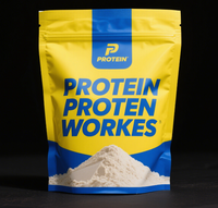 Tas berdiri cetak kustom untuk kemasan suplemen bubuk Protein Moringa
