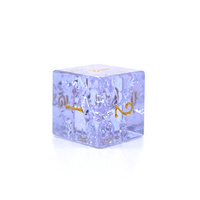 Best-seller : Ensemble de dés DND transparents à paillettes violettes en vrac, gravés, 7 pièces, dés polyédriques pour les joueurs de jeux de rôle