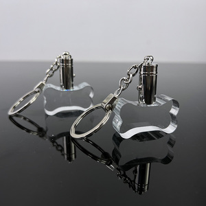 Xương hình dạng pha lê <span class=keywords><strong>Keychain</strong></span> với trắng <span class=keywords><strong>LED</strong></span> ánh sáng vòng chìa khóa MH-YS0447 - Product Image 2