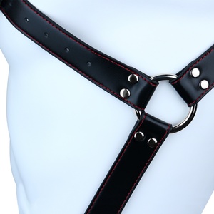 Juego de esposas y collar de bondage BDSM, juguetes sexuales, esposas de cuero PU con cinturón, ajustables para juegos SM para adultos, mujeres - Product Image 5