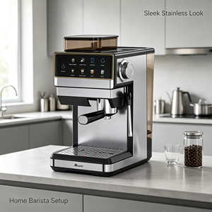 <span class=keywords><strong>Machine</strong></span> à <span class=keywords><strong>café</strong></span> expresso électrique commerciale best-seller, 20 bars de pression, réglage de la finesse de mouture, format compact, pour usage hôtelier - Product Image 5