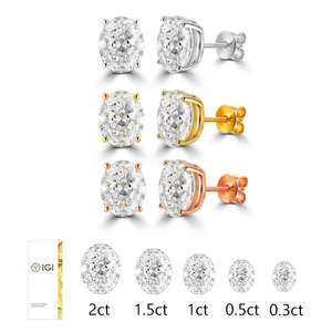 Pendientes de Oro de 14K con Diamantes de 1ct, Joyería Fina, Diamantes Cultivados en Laboratorio con Certificado IGI, Claridad DEF VS VVS - Product Image 5
