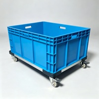 Chariot à roulettes personnalisable, chariot de transport industriel pour entrepôt, cadre en aluminium empilable, roues silencieuses de 3 pouces avec frein