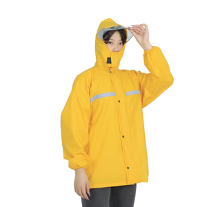 Chaqueta Impermeable de PVC Grueso, Protección Contra Tormentas, Logotipo Personalizado Impreso, para Trabajo al Aire Libre, Pesca y Ciclismo - Product Image 2