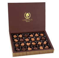 Boîte à chocolat en vrac, boîte à chocolat de luxe, réutilisable, magnétique, en bambou, pour les frites de chocolat