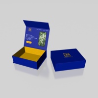 Boîte à rabat magnétique en papier rigide écologique de luxe personnalisée, boîte cadeau premium avec fermeture magnétique