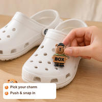 Breloques de chaussures en PVC personnalisées de marque HS, motifs variés, vente en gros, accessoires détachables pour sabots, décorations de styles variés