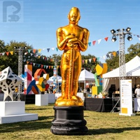 Statue gonflable géante personnalisée Oscar, modèle de trophée homme doré, figurine de récompense pour cérémonie de film, événement, fête, scène, publicité