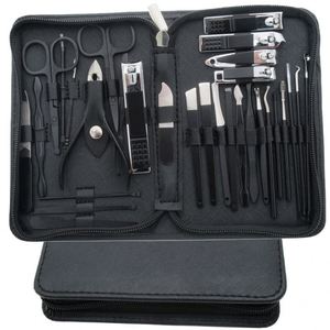 Kit de manucure et pédicure 7 pièces, coffret cadeau, <span class=keywords><strong>ensemble</strong></span> de soins avec étui en cuir noir, cadeau pour la fête des mères - Product Image 6