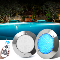Vente flash : Lumière LED pour piscine à montage en surface, 12V, acier inoxydable 316L, CRI 95, télécommande, changement de couleur, pour éclairage sous-marin