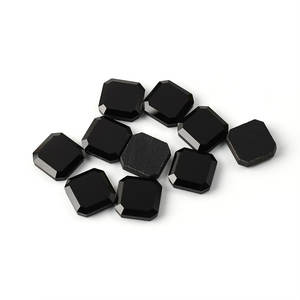 Grosir disesuaikan batu akik hitam alami kualitas tinggi potongan segi delapan batu permata longgar - Product Image 4