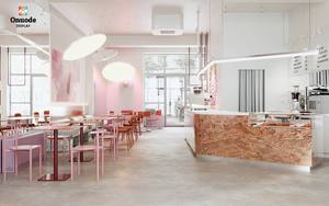 Cafetería de Lujo y Mostrador de Té de Burbujas |   Diseño de Quiosco de Café Personalizado |   Fabricante de Muebles de Exhibición, Decoración para Cafeterías - Product Image 5