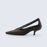 Chaussures habillées pour femmes en cuir véritable de mouton, à enfiler, respirantes, imprimées, à talons fins, bout pointu