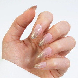 <span class=keywords><strong>Faux</strong></span> ongles en gel souple réutilisables à presser, couleur nude rose amande, motif pois noirs, marque privée - Product Image 4