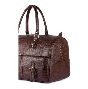 Sac de voyage en cuir de crocodile pour homme et femme, sac à vêtements, meilleur bagage à main en cuir véritable, fournisseurs indiens pour unisexe - Product Image 2