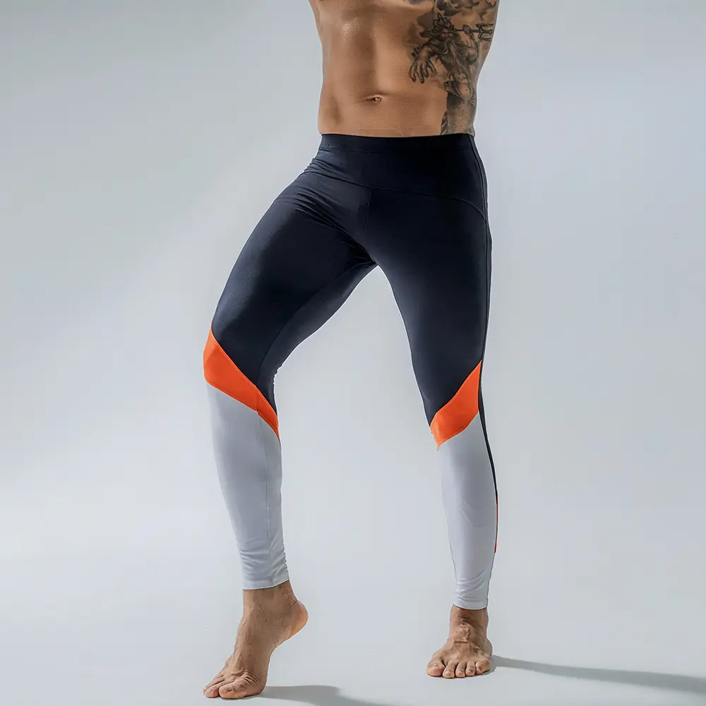 Men Running Stretch Fitness Pants Basketball Backing Cycling Trousers Men's Sports Tights Yoga Pants
