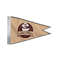 Meilleure qualité livraison rapide impression personnalisée Polyester Double face drapeaux de bateau impression personnalisée pêche Burgee drapeau pour bateau