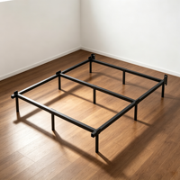 Cadre de lit en métal moderne à hauteur réglable 180*200cm pour matelas Queen, assemblage facile pour une utilisation en chambre