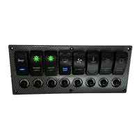 Panneau de Commande Étanche 8 Gangs à Double LED de Qualité Supérieure avec Disjoncteurs pour Bateaux, Caravanes et Yachts 12V – Vente en Gros