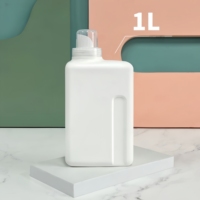 Bouteille en Plastique PEHD en Stock pour Lessive 250 ml 600 ml 1000 ml, avec Bouchon Doseur pour Lessive et Assouplissant Textile