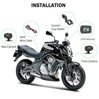 Caméra de tableau de bord moto avant et arrière Full HD 1080P 2,7 pouces, caméra DVR de vision arrière pour moto, vente chaude