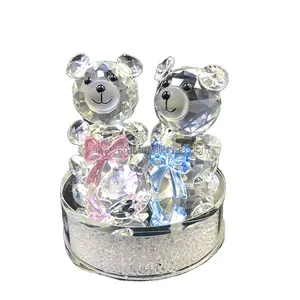 Wedding gift for guests cars interior decoration cute crystal bear crystal perfume holder