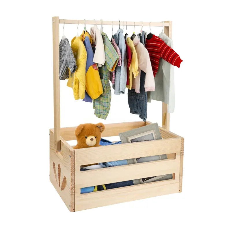 아기 용품을 나무 상자에 보관하기에 편리한 다양한 스타일의 손잡이가 달린 맞춤형 목재 베이비 샤워 박스