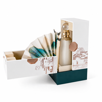 Boîte cadeau pliante de style chinois pour spiritueux, boîte de présentation décorative personnalisée en bois MDF pour bouteille d'alcool blanc premium