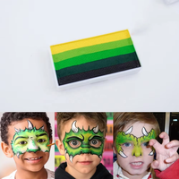 Peinture faciale à base d'eau, 20g, non toxique, haute saturation, bandes arc-en-ciel, facile à nettoyer, pour l'art corporel des enfants, utilisation en fête