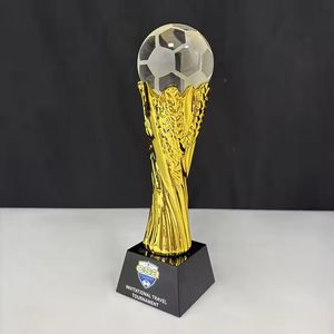 Trofeo de Fútbol de Cristal Premium al por Mayor con Símbolo de Espiga Dorada de Resina, Premios Deportivos Grabados Personalizados con Caja de Regalo MH-LJ0256 - Product Image 4