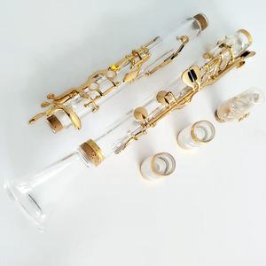 <span class=keywords><strong>Clarinete</strong></span> <span class=keywords><strong>de</strong></span> <span class=keywords><strong>Cristal</strong></span> <span class=keywords><strong>de</strong></span> 18 Llaves en Sol, <span class=keywords><strong>Clarinete</strong></span> Chapado en Oro - Product Image 2