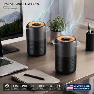 Purificador de Aire HEPA Inteligente para Dormitorio, Oficina en Casa, Aire Limpio y Silencioso, para Dormitorio, Oficina, Residencia Universitaria, con OEM ODM, Almacén en EE. UU., Certificaciones ETL, EPA, CE, FCC - Product Image 1