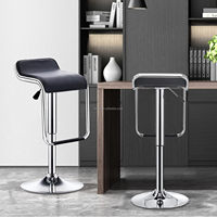 Tabourets de bar modernes de haute qualité en cuir PU réglables en hauteur avec repose-pieds et structure métallique pour restaurants et hôtels