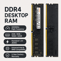 Mémoire RAM DDR4 8 Go 16 Go 32 Go 3200 MHz 2666 MHz 288 broches UDIMM pour ordinateur de bureau, module de mémoire pour mise à niveau de PC de jeu