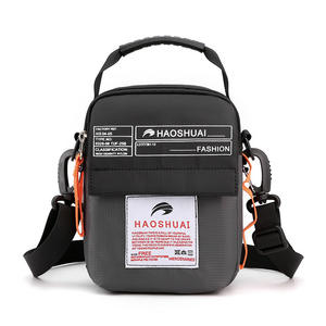 กระเป๋าสะพายข้างผู้ชาย Haoshuai กันน้ำ กระเป๋าสะพายไหล่ขนาดเล็กสำหรับเล่นกีฬา สีน้ำเงินเข้ม สีดำ สีเทา สีฟ้า สีแดงอิฐ สีเขียวขี้ม้า - Product Image 5