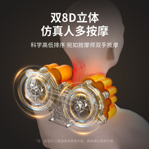 Massage Pillow Cervical Spine Massager Rechargeable Vibration Heat Therapy Kneading Neck Back Shoulder Massage - Product Image 1