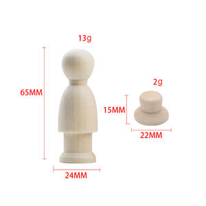 Muñecos <span class=keywords><strong>de</strong></span> Madera <span class=keywords><strong>de</strong></span> Abedul sin Terminar para Niños, Manualidades <span class=keywords><strong>de</strong></span> Madera para Pintar y Grabar a Mano - Product Image 6