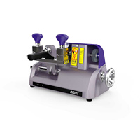 Machine à découper les clés manuelle compacte CGDI W1 avec pince rotative à 4 côtés, LED intégrée, meule de ponçage BLEU ROUGE VIOLET