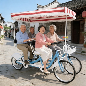 Vélo tandem durable et confortable pour cinq personnes, idéal pour les excursions familiales <span class=keywords><strong>en</strong></span> pleine nature - Product Image 3