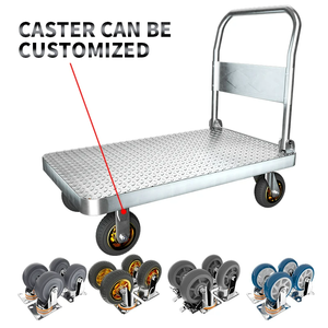 500kg kim loại bền phẳng tay Xe Tải xe im lặng có thể gập lại nền tảng xe đẩy để thực hiện - Product Image 3