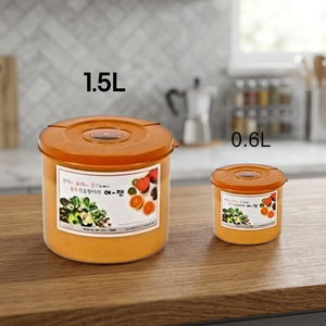 Korea EJEN PP <b>Plastic</b> 1.5L+0.6L Set Vacuum Kimchi Fermentation Container Freshness Preservation Dishwasher Safe Stackable - Product Image 2