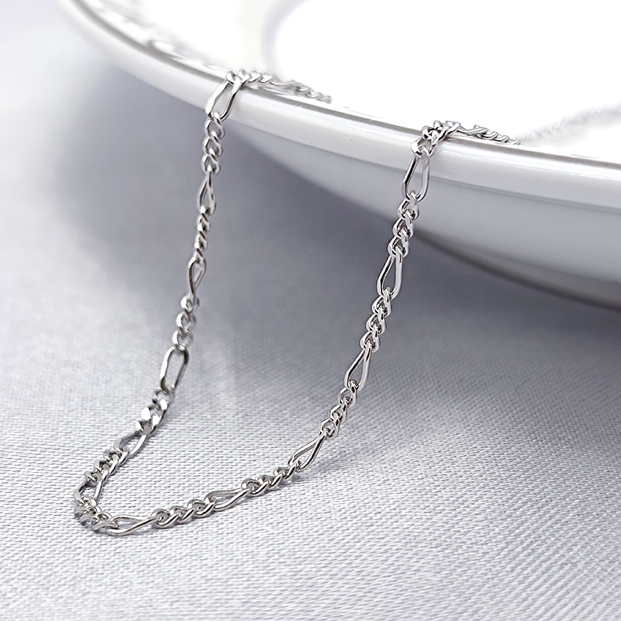Tri-color gedraaide ketting van 925 zilver - Goud en Zilvershop Tri-color gedraaide ketting van 925 zilver - Goud en Zilvershop