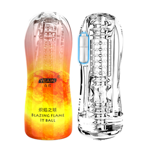 Vibrierender Bunter Männlicher Masturbator Cup Sexspielzeug für Männer Silikon-Vagina Echte Taschenmuschi - Product Image 1