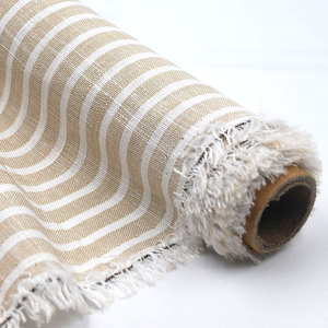 Tissu de lin rayé épais et fin, 20g, faible consommation, consommation maximale - Product Image 1