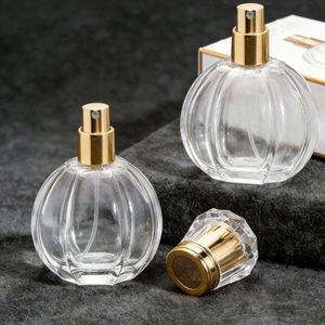 Factory Price 50ml Pumpkin <b>Style</b> Crimp Perfume Bottles Large Capacity Refillable Press <b>Spray</b> Containers with Low Order - Product Image 3