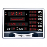 Vente chaude musulman numérique azan horloge mosquée prière monde temps automatique et numérique télécommande horloge murale multifonction