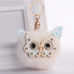 Porte-clés métallique personnalisé Rose or, en peluche, souris, mignon, accessoires, 5 pièces - Product Image 2