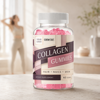 Complément Alimentaire Personnalisable de Gommes au Collagène pour la Beauté des Cheveux, des Ongles et de la Peau – Gommes Oursons Marque Privée OEM