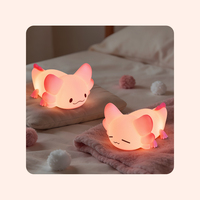 Veilleuse LED portable rechargeable USB en silicone, forme Axolotl, 7 couleurs, intensité réglable, pour chambre d'enfant et bébé